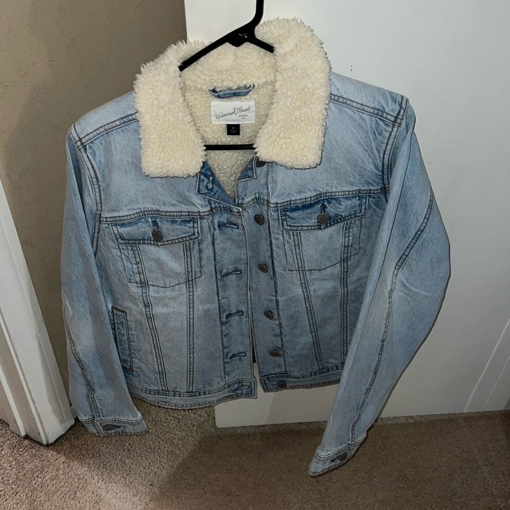 Jean jacket very warm.